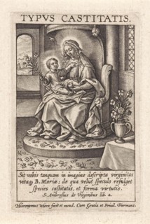 Mary with the Christ Child, Hieronymus Wierix, 1563 - before 1619