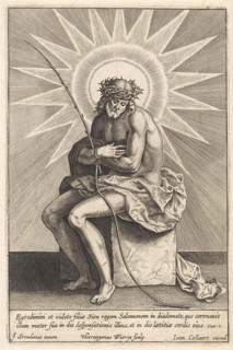 Christ on the cold stone, Hieronymus Wierix, Jan Baptiste Collaert, 1563 - before 1612