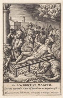 Martyrdom of St. Lawrence, Hieronymus Wierix, 1563 - before 1619
