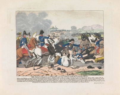 Flight of the French after the defeat at the Battle of Waterloo, 1815, Anonymous, Friedrich Campe,