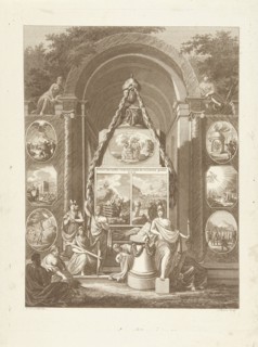 Temple of manners depicting the duties to God, Joannes Bemme, 1800 - 1841