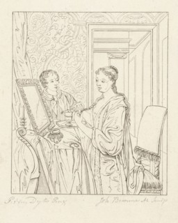 A woman at her toilet, Joannes Bemme, 1800 - 1841