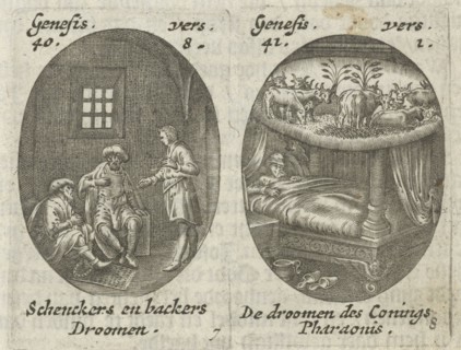 Joseph explains dreams of cupbearer and baker, The dream of Pharaoh, Hans Janssen, 1615 - 1651