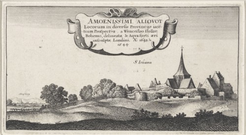 Landscape near Strasbourg France, Wenceslaus Hollar, 1643 - 1644