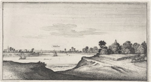 Landscape with view on Mulheim, Wenceslaus Hollar, 1643-1644