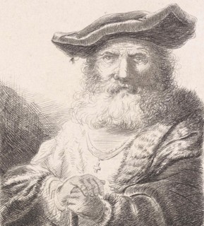 Old man with beret, Diederik Jan Singendonck, 1813