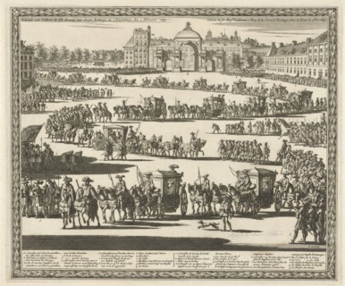 Entry of King William III, The Hague, The Netherlands, 1691, Jan Luyken, Carel Allard, 1691
