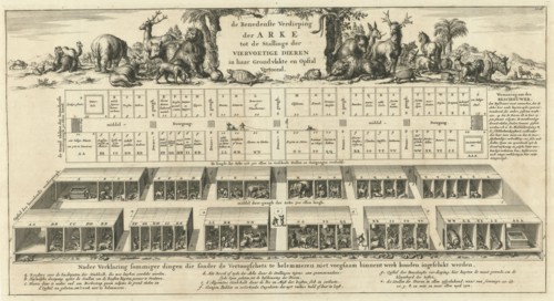 Bottom floor of Noah's Ark, Jan Luyken, Wilhelmus Goeree (I), 1690