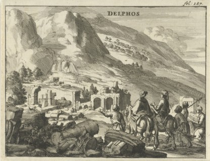 View of Delphi, Jan Luyken, Jan Claesz ten Hoorn, 1689