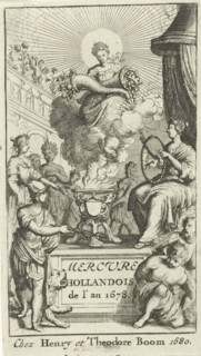 Appearance of the personification of abundance, Jan Luyken, Hendrick and Dirk Boom, 1678