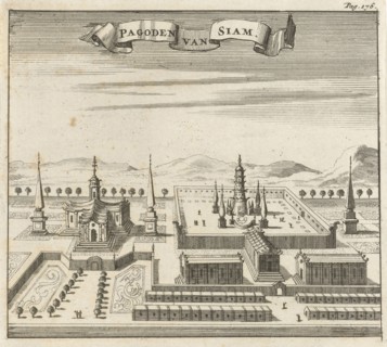 Pagodas in Siam (Thailand), Jan Luyken, Aart Dircksz Oossaan, 1687