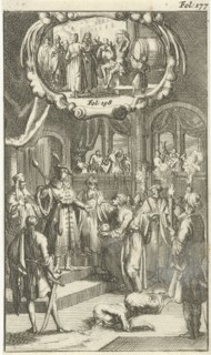 Nicephorus, Emperor of the Greeks, conquered by the Wallachen and beheaded / Diogenes showers in