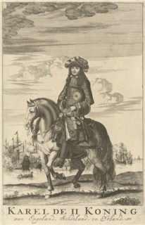 Equestrian Portrait of Charles II, King of England, Jan Luyken, Anonymous, Jan Claesz ten Hoorn,