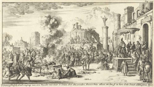 Martyrdom of seven brothers and their mother, Jan Luyken, 1684