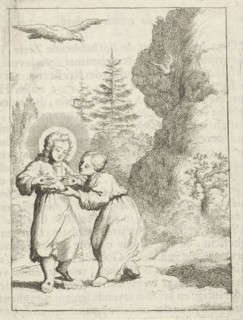 Christ shows the personified soul wounds, Jan Luyken, Pieter Arentsz II, 1678-1687