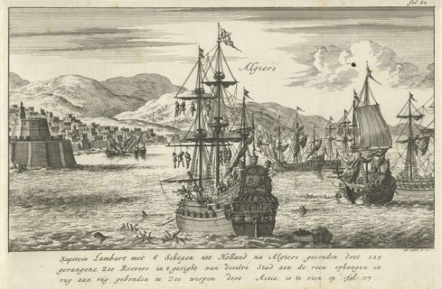 Captain Lambert Hendrikszoon hangs 125 pirates from the yards of his ships or throws them into the