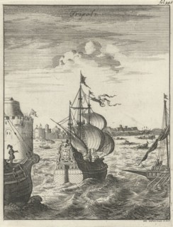 Ships sailing in Tripoli, Jan Luyken, 1684