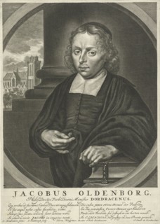 Portrait of James Oldenburg, pastor, Jan Luyken, Adriaen Haelwegh, Hermanus Neuspitzer, 1682