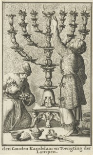 Golden Menorah or menorah, Jan Luyken, Willem Goeree, 1683