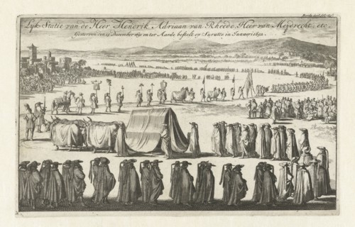 Burial of Hendrik Adriaan van Rheede tot Drakestein, 1692, Jan Luyken, 1692 - 1693