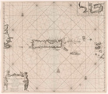 Sea chart of Puerto Rico, Jan Luyken, Claes Jansz Voogt, Johannes van Keulen (I), 1684 - 1799