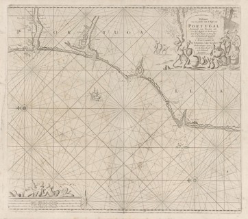 Sea chart of a portion of the south coast of Portugal, Jan Luyken, print maker: Anonymous, Johannes