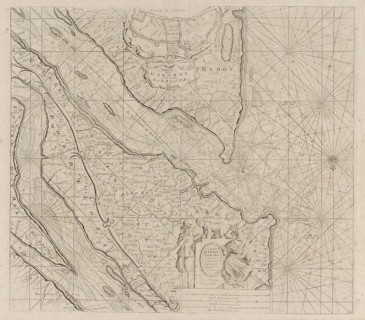 Sea chart of the River Gironde to Bordeaux, Anonymous, Johannes van Keulen (I), Johannes van Keulen