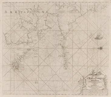 Map of the west coast of Brittany, Anonymous, Claes Jansz Voogt, Johannes van Keulen (I), 1681 -