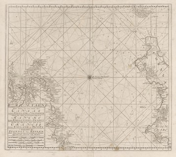 Sea chart of the Channel between England and France, Part 3, Anonymous, Johannes van Keulen (I),