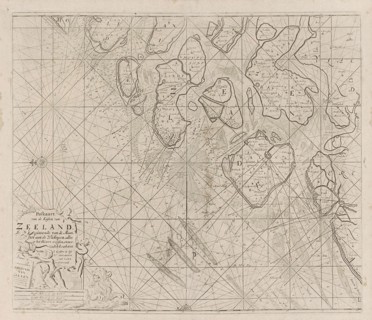 Sea chart of the Zeeland Islands and part of the North Sea, Jan Luyken, Anonymous, Johannes van