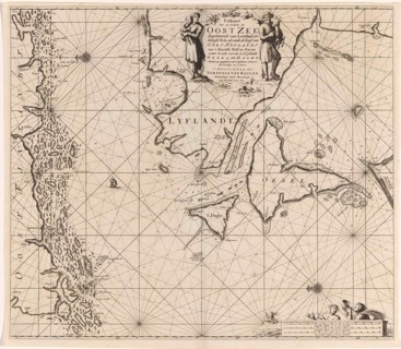 Sea chart of the mouth of the Gulf of Finland in the Baltic Sea, Jan Luyken, Johannes van Keulen