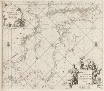 Sea chart of the Baltic Sea from Rostock to Vyborg, Jan Luyken, Johannes van Keulen (I), unknown,