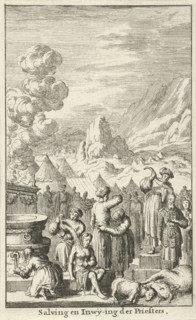 Anointing and consecration of priests, Jan Luyken, Willem Goeree, 1682
