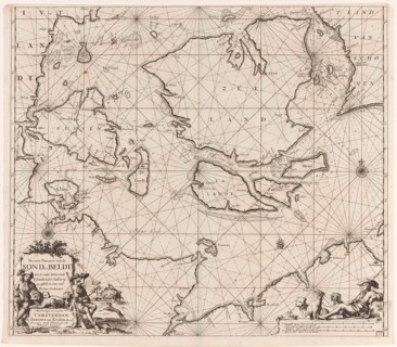 Sea chart of the Danish Islands, part of the coast of Sweden and Germany, Jan Luyken, Johannes van