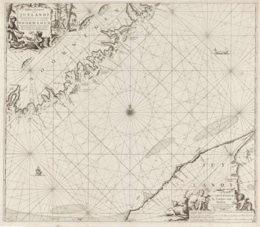 Sea chart of part of the coast of Norway and Jutland, Jan Luyken, Johannes van Keulen (I), unknown,
