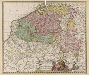 Map of the Southern Netherlands, Justus Danckerts, Staten van Holland en West-Friesland, 1696 -