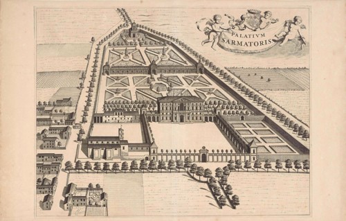 View of a country retreat, Jan Luyken, Caspar Luyken, 1725