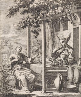 Personified soul doesn't like the taste of meat anymore, Jan Luyken, 1714