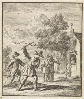 Children are playing, Zacharias Chatelain (II), Jan Luyken, wed. Pieter Arentsz (II), 1712