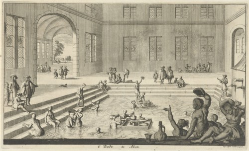 Bathhouse Aachen, Jan Luyken, 1682