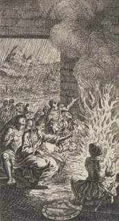 Paul is bitten by a viper, Jan Luyken, Anonymous, 1712