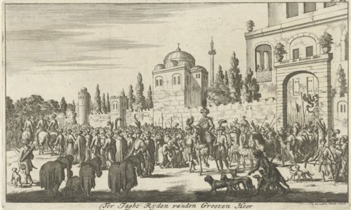 Procession of the sultan to Larisa, Jan Luyken, 1689