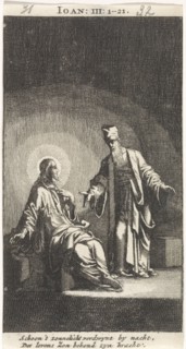 Conversation between Christ and Nicodemus, Jan Luyken, Anonymous, 1712
