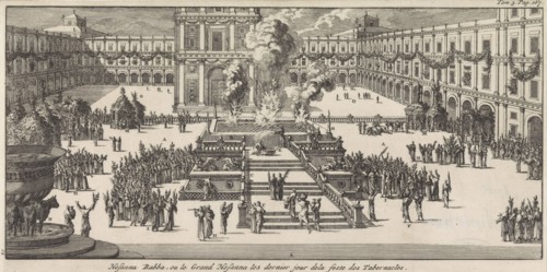 Christ on the last day of the Feast of Tabernacles, print maker: Jan Luyken, Pieter Mortier, 1705