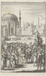 Bridal Sale at the Babylonians, Jan Luyken, Jan Bouman, 1681