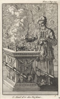 golden altar of incense in Jewish worship, Jan Luyken, Pieter Mortier, 1705
