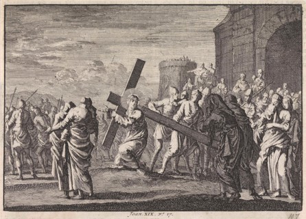 Carrying of the Cross, Jan Luyken, Pieter Mortier, 1703-1762