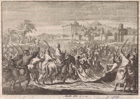 Entry into Jerusalem, Jan Luyken, Pieter Mortier, 1703-1762