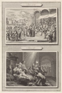 Census at Bethlehem and the adoration of the shepherds, Jan Luyken, Jacobus Baptist, Pieter