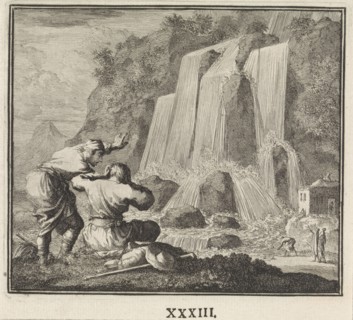 waterfall, Jan Luyken, 1695 - 1705